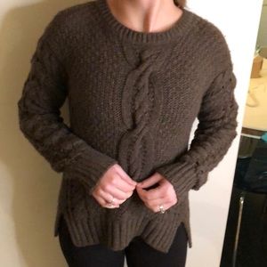 Vince chocolate brown cable sweater